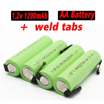 Аккумуляторная батарея AA 1,2 В 1200 мАч AA NiMH Аккумулятор с пайкой для электробритвы DIY игрушки для прорезывания зубов Безопасная батарея