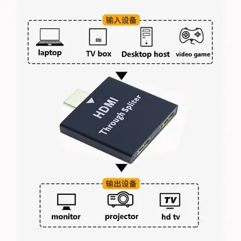 для переключателя экрана видеокомпьютера Hdmi one in two HDMI-разветвитель высокой четкости 1080P ТВ-дисплей преобразования 