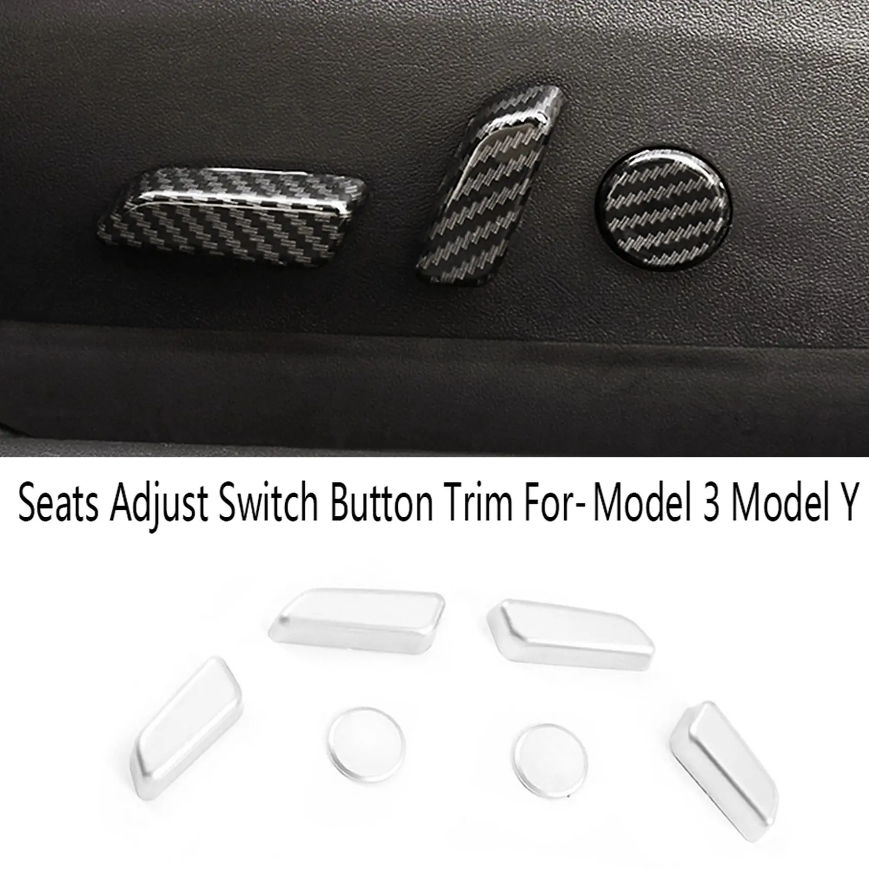 Накладка кнопки регулировки сидений 6ШТ для-Tesla Model 3 Model Y